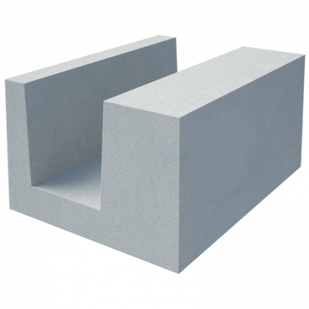Газобетонный U-образный блок Build stone D500 500х375х250