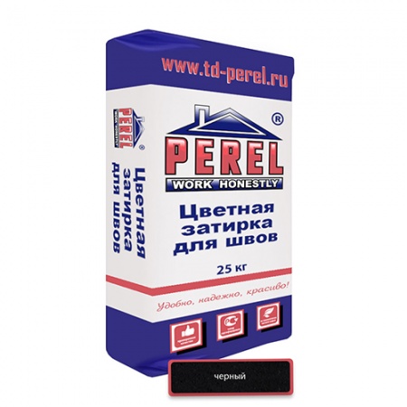 Цветная затирочная смесь Perel RL черный 25кг