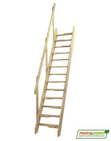 Лестница М-011у с поручнем бук