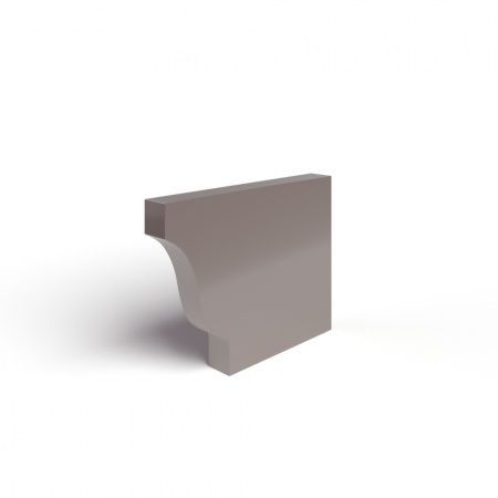 Заглушка желоба 120х86 правая RAL8017