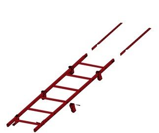 Лестница кровельная на фальц с креплением (дл. 1920 мм)