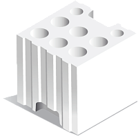 Блок силикатный пустотелый стеновой Novoblock Новоблок 250х250х250